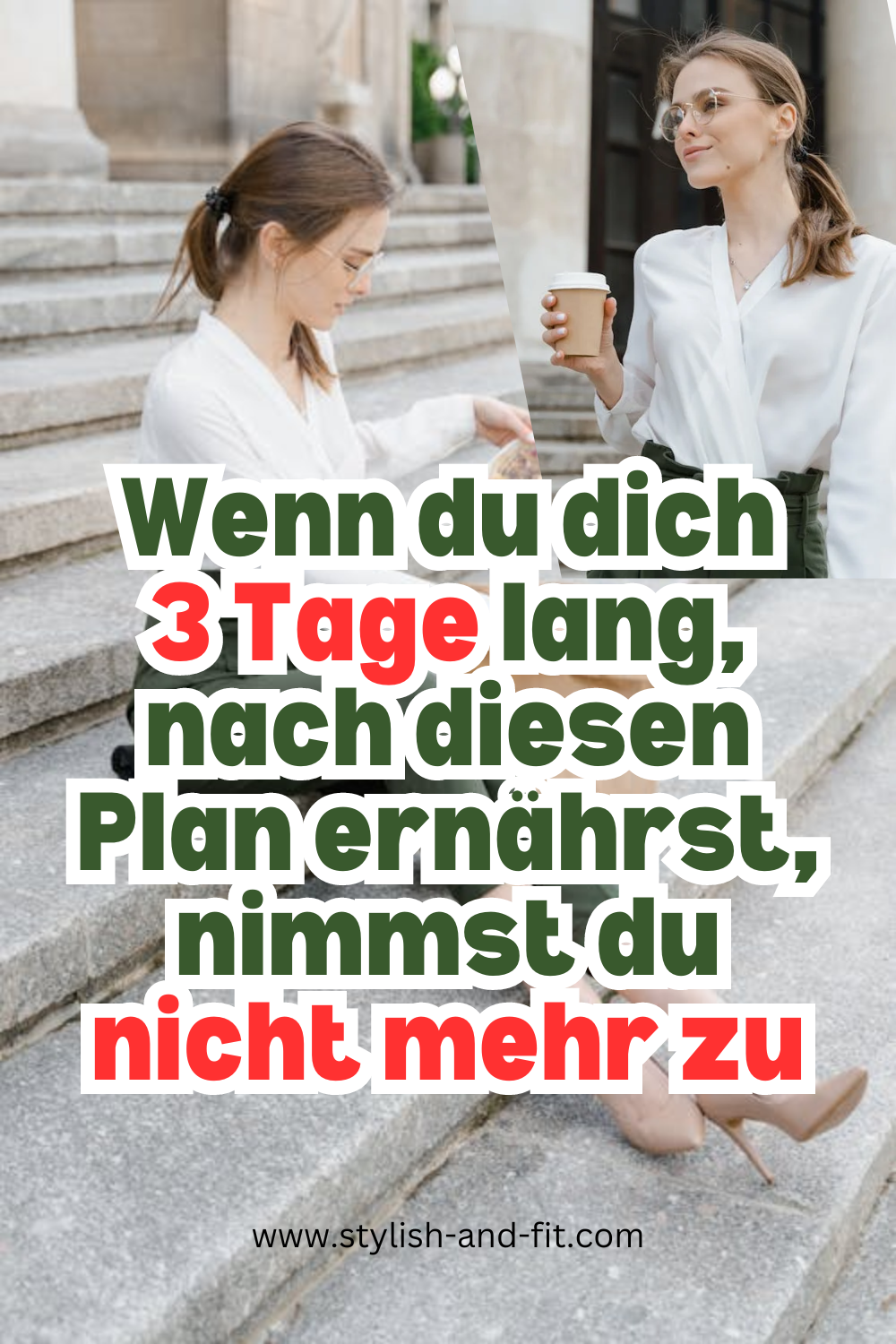 Wenn du dich 3 Tage lang, nach diesen Plan ernährst, nimmst du nicht mehr zu